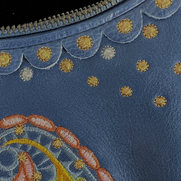 Isabella Fiore Hobo Leather Embroidered Bag 🎉3X Host Pick🎉 - Picture 4 of 16